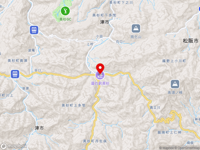 三重県の道の駅 美杉の地図