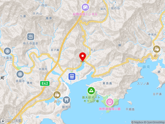 三重県の道の駅 紀伊長島マンボウの地図