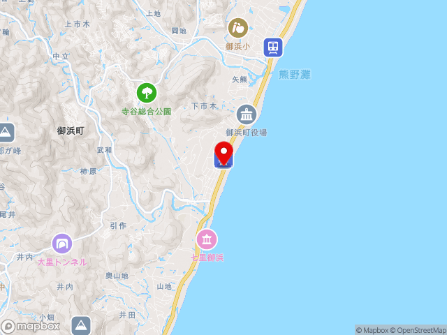 三重県の道の駅 パーク七里御浜の地図