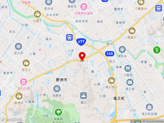 滋賀県の道の駅竜王かがみの里の地図