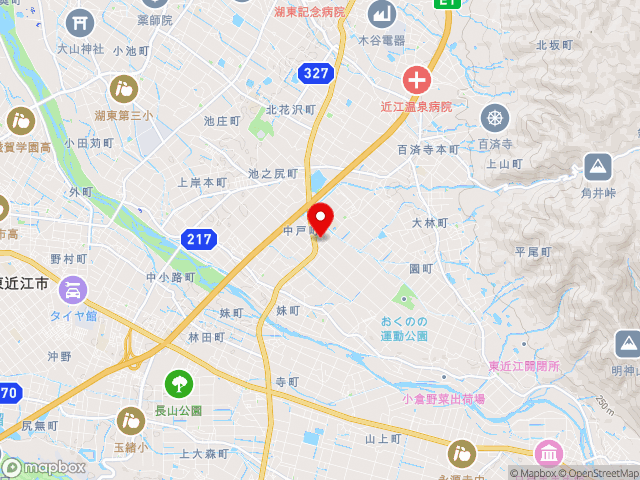 滋賀県の道の駅東近江市あいとうマーガレットステーションの地図