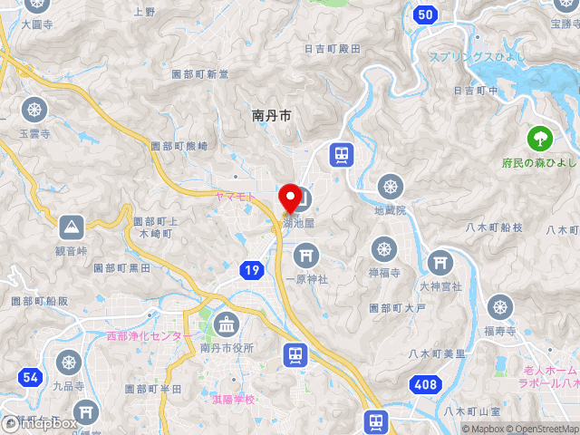 主要地方道園部平屋線沿いの道の駅 京都新光悦村の地図