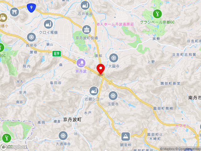 京都府の道の駅京丹波　味夢の里の地図