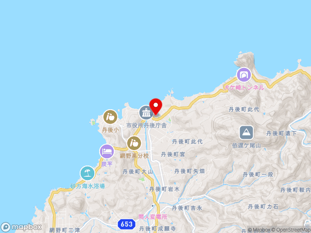 京都府の道の駅 てんきてんき丹後の地図