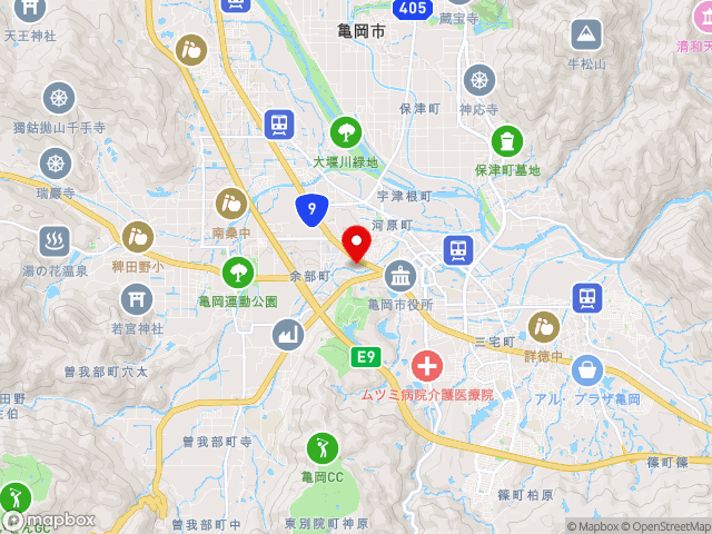京都府の道の駅ガレリアかめおかの地図