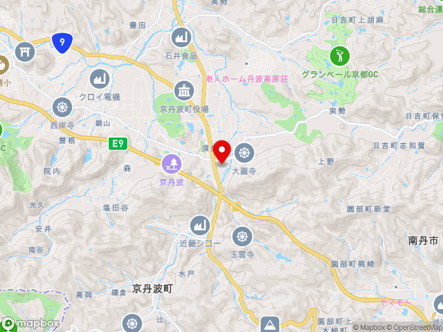 京都府の道の駅丹波マーケスの地図