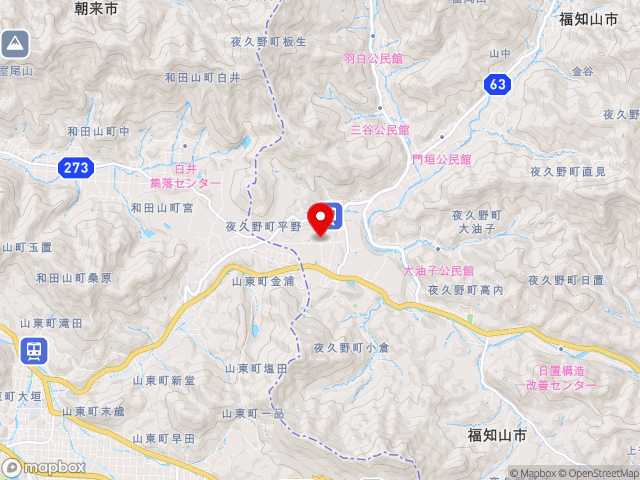 兵庫県の道の駅 農匠の郷やくのの地図