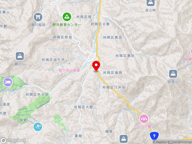兵庫県の道の駅ハチ北の地図