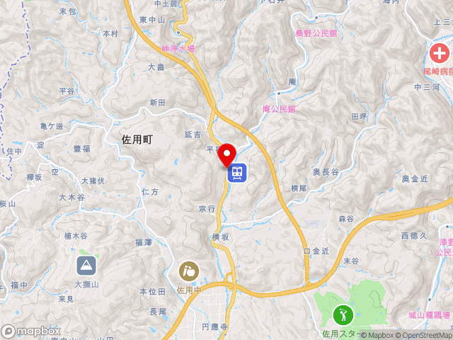 岡山県の道の駅 宿場町ひらふくの地図