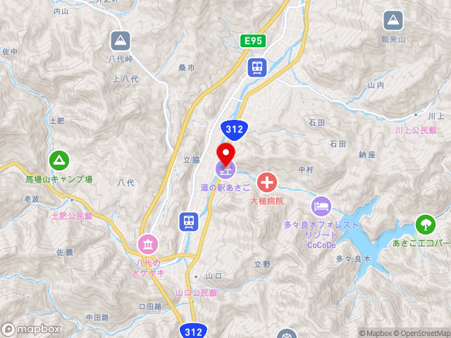 兵庫県の道の駅 あさごの地図