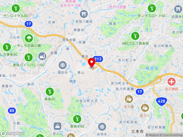 兵庫県の道の駅 とうじょうの地図