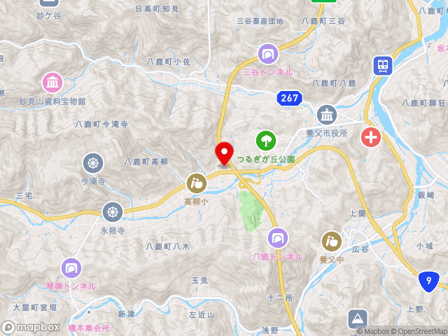 兵庫県の道の駅 ようか但馬蔵の地図