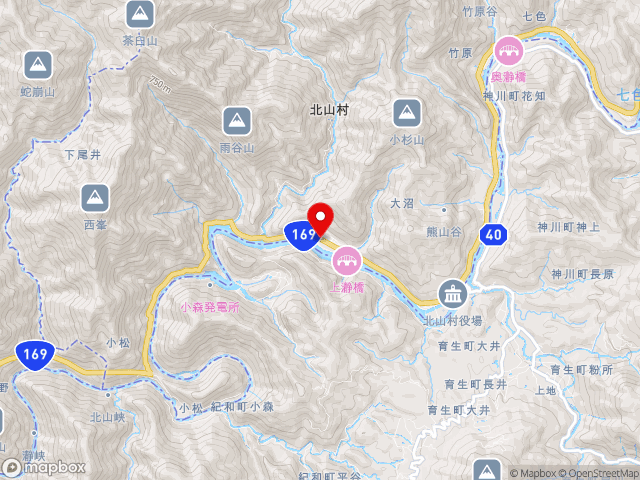 和歌山県の道の駅おくとろの地図