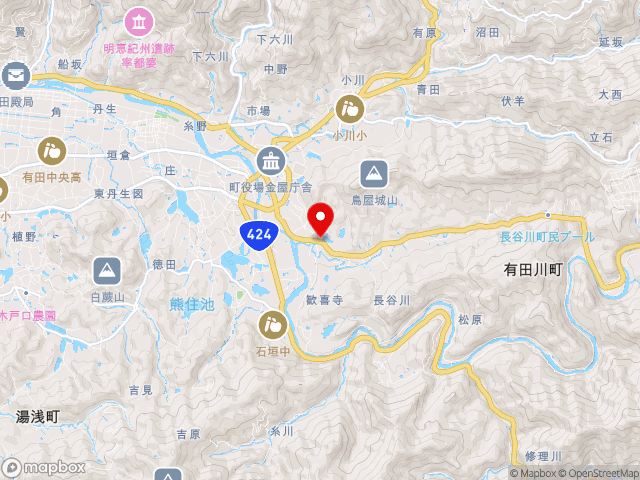 和歌山県の道の駅明恵ふるさと館の地図