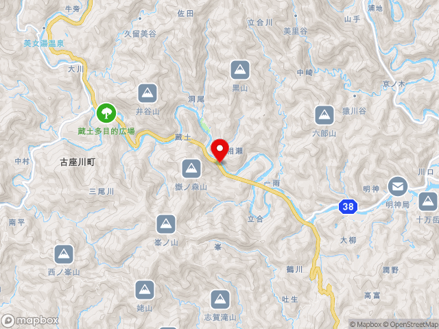 和歌山県の道の駅 一枚岩の地図