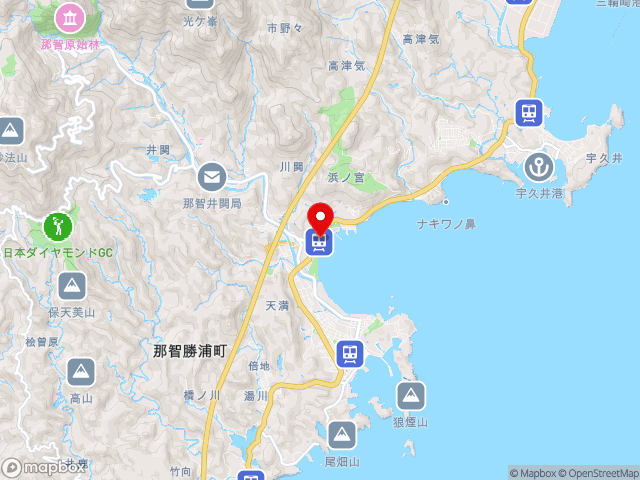 和歌山県の道の駅なちの地図