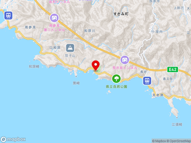 和歌山県の道の駅イノブータンランド・すさみの地図