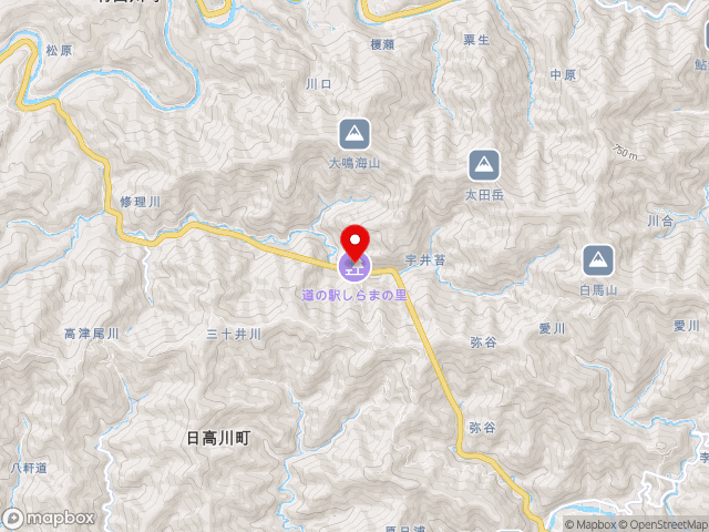 和歌山県の道の駅しらまの里の地図