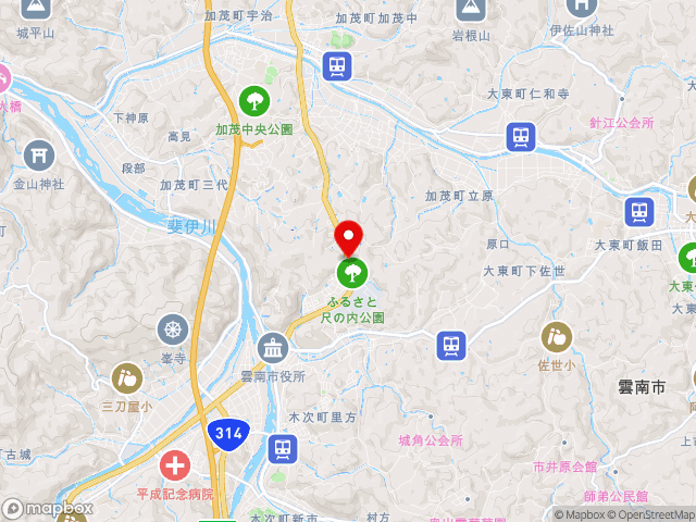島根県の道の駅 さくらの里きすきの地図
