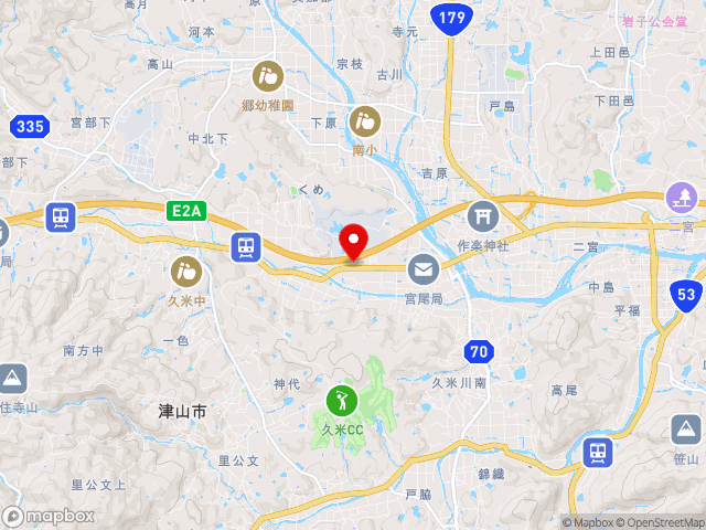 岡山県の道の駅 久米の里の地図
