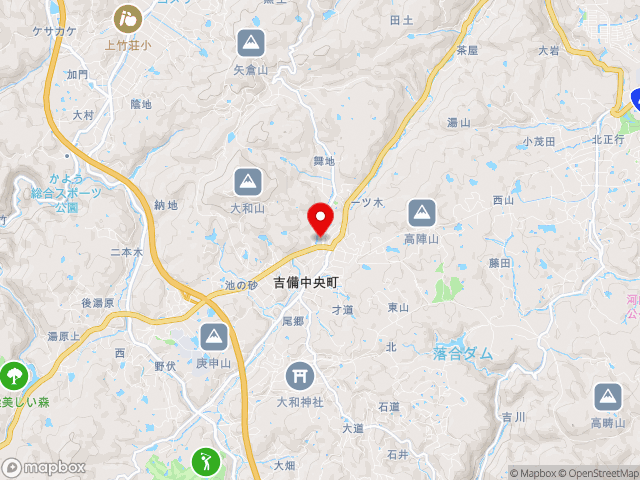 岡山県の道の駅 かようの地図