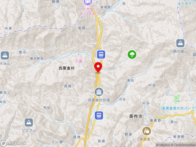 鳥取県八頭郡智頭町大字智頭２０７２－１付近の道の駅 あわくらんどの地図