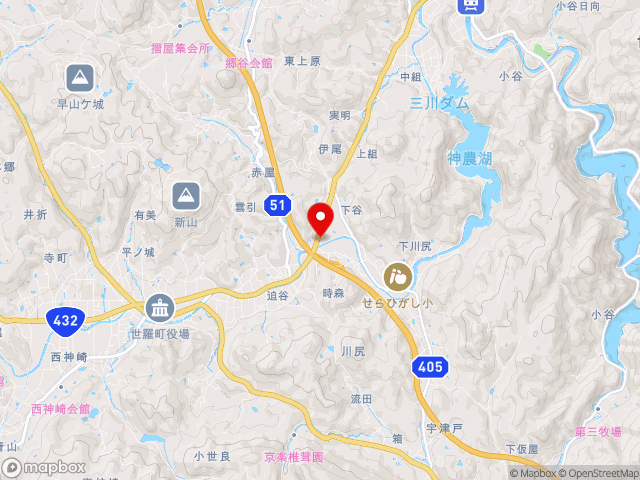 広島県の道の駅世羅の地図