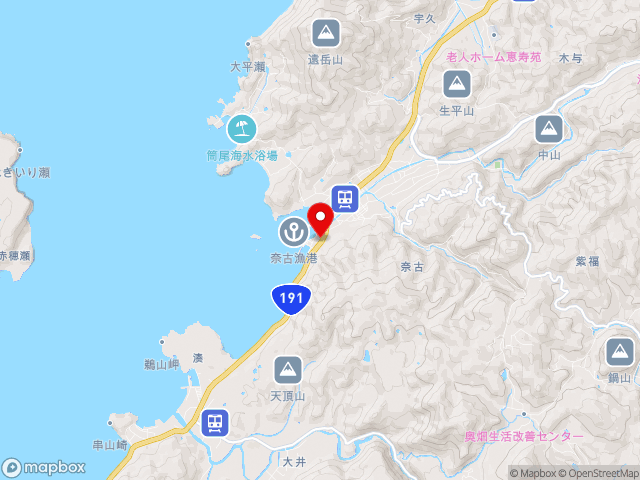 山口県の道の駅阿武町の地図