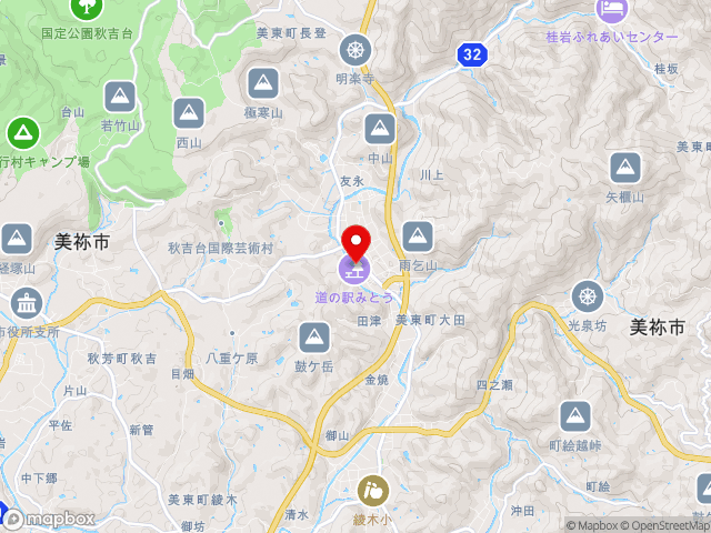 山口県の道の駅みとうの地図