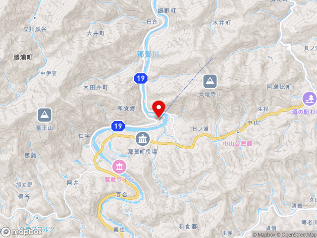 徳島県の道の駅 鷲の里の地図