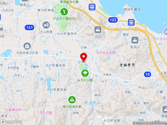 香川県の道の駅 みろくの地図