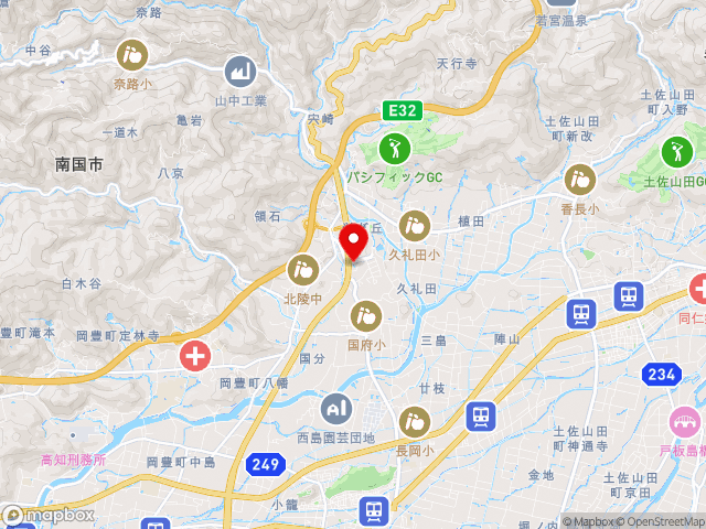 高知県の道の駅南国風良里の地図