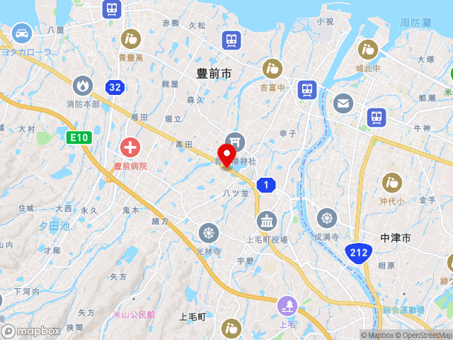 福岡県の道の駅 しんよしとみの地図