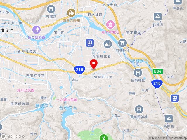 福岡県の道の駅 うきはの地図