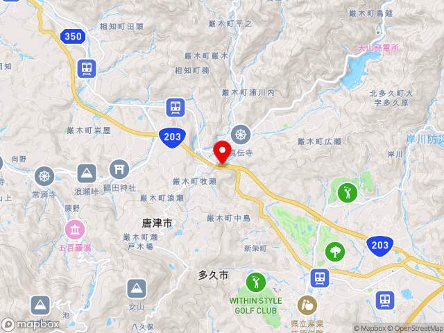佐賀県の道の駅 厳木の地図