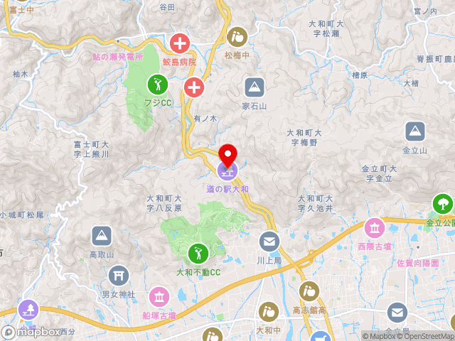 佐賀県の道の駅 大和の地図