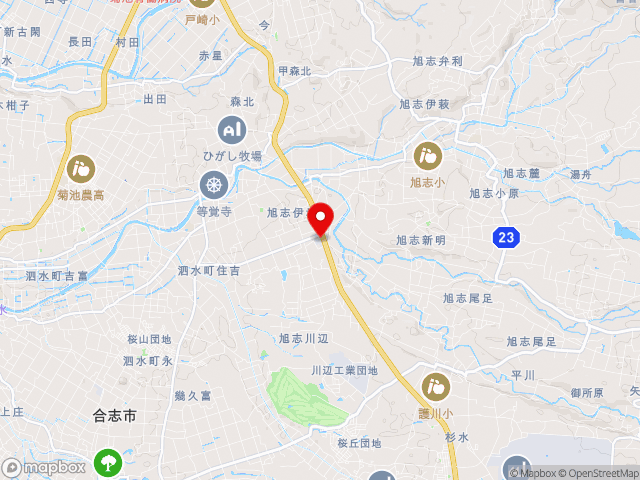 熊本県の道の駅 旭志の地図