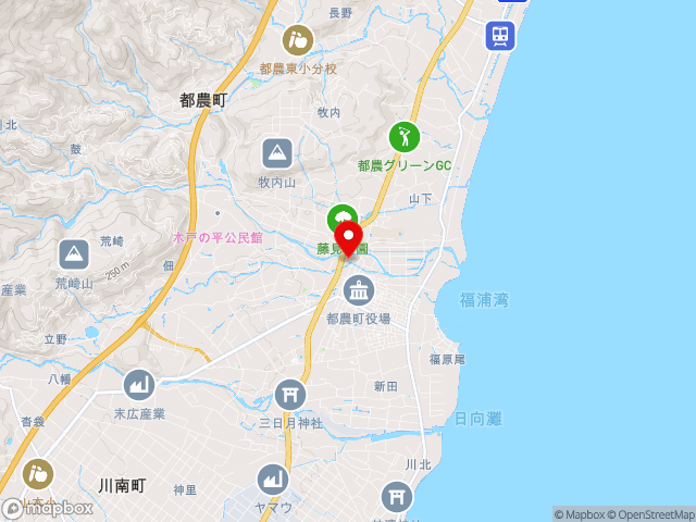 宮崎県の道の駅つのの地図