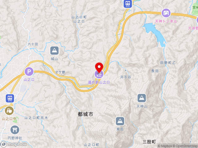 宮崎県の道の駅 山之口の地図