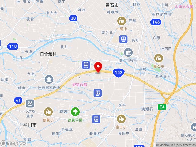 青森県の道の駅 いなかだての地図