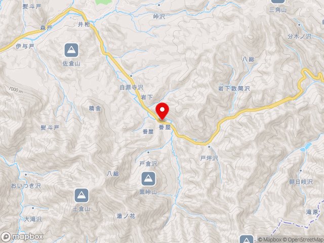 国道352号沿いの道の駅 番屋の地図