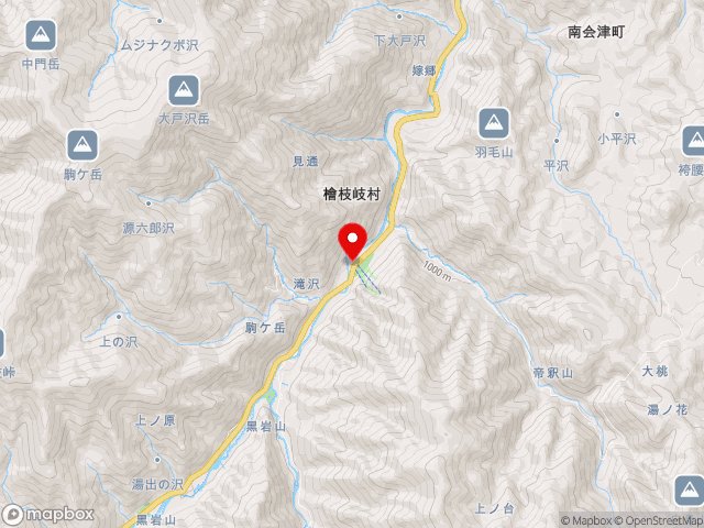 国道352号沿いの道の駅 尾瀬檜枝岐の地図