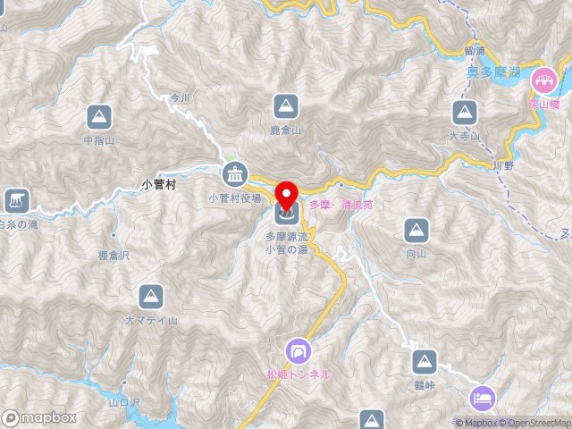 山梨県の道の駅 こすげの地図