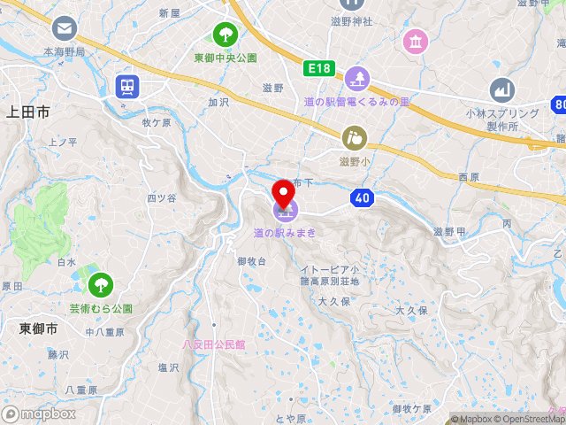 長野県の道の駅 みまきの地図