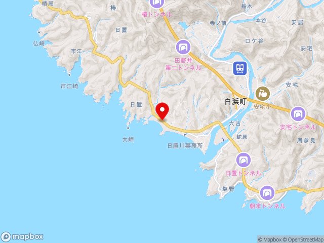 和歌山県の道の駅 志原海岸の地図