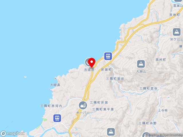島根県の道の駅 ゆうひパーク三隅の地図
